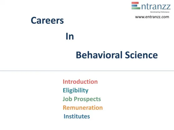 Careers In Behavioral Science