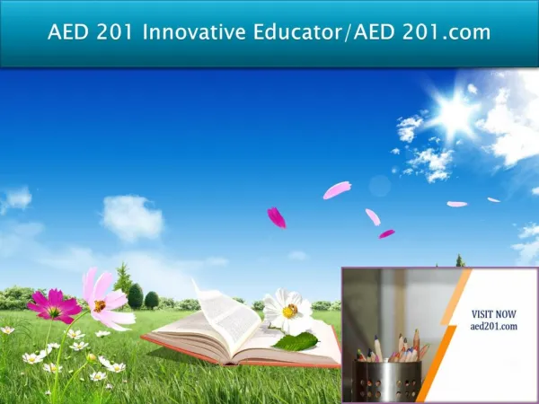 AED 201 Innovative Educator/AED 201.com
