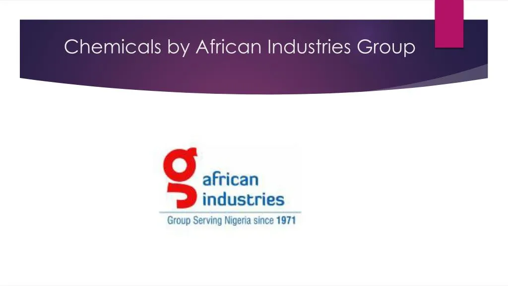 chemicals by african industries group