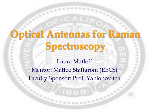 Optical Antennas for Raman Spectroscopy