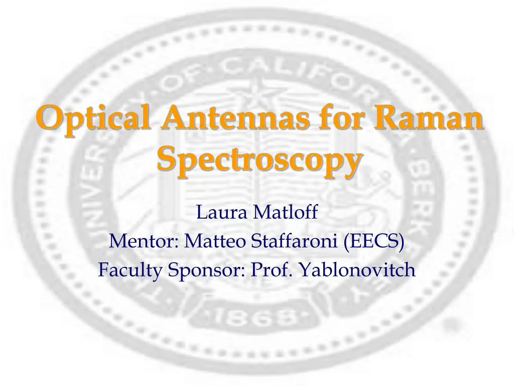 optical antennas for raman spectroscopy