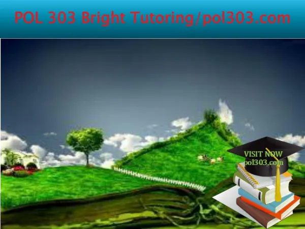 POL 303 Bright Tutoring/pol303.com