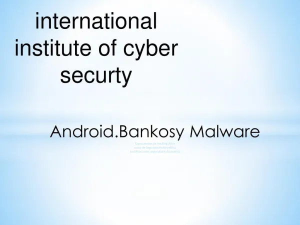 Android.Bankosy Malware