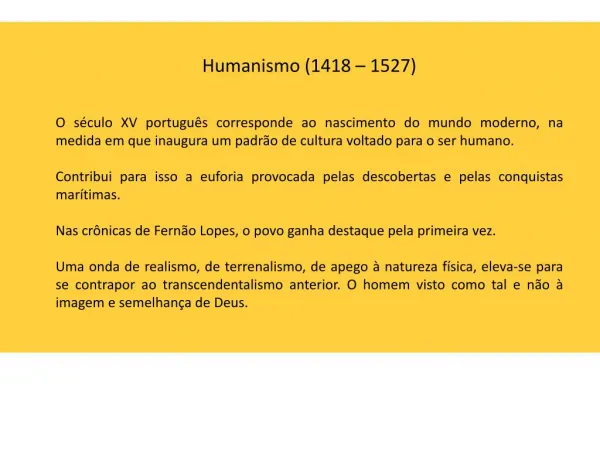 Humanismo (1418 – 1527)