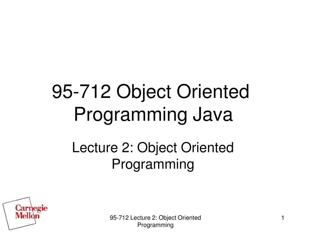 95 712 object oriented programming java