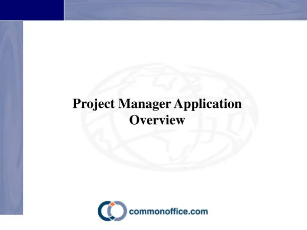 Project Manager Application Overview