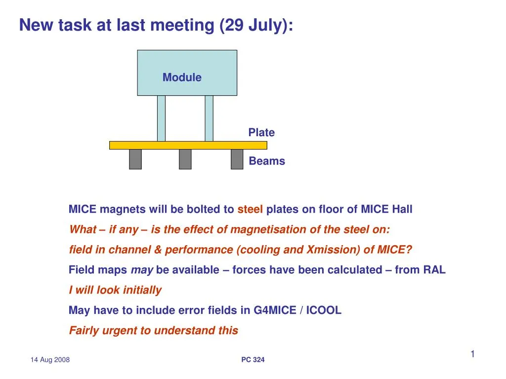 new task at last meeting 29 july