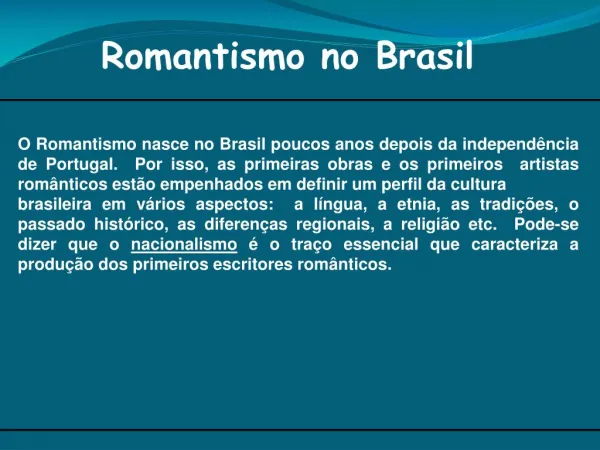 Romantismo no Brasil