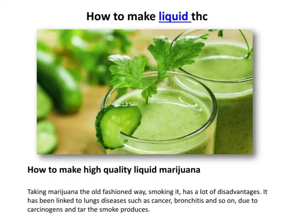 How to make liquid thc