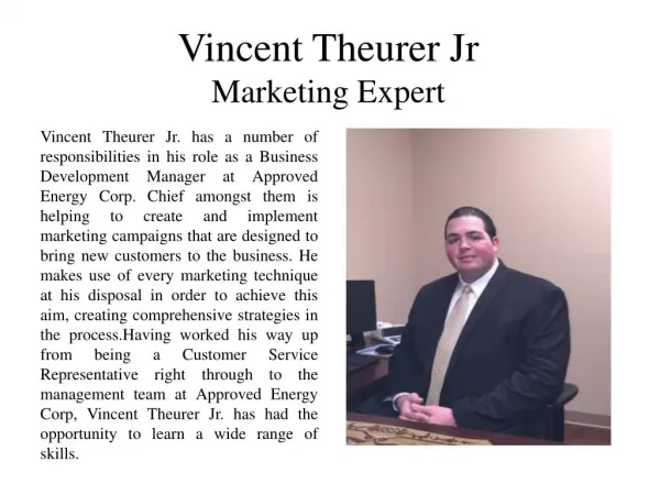 Vincent Theurer Jr Marketing Expert