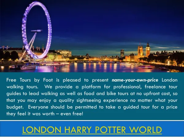 London Harry Potter Walking Tour