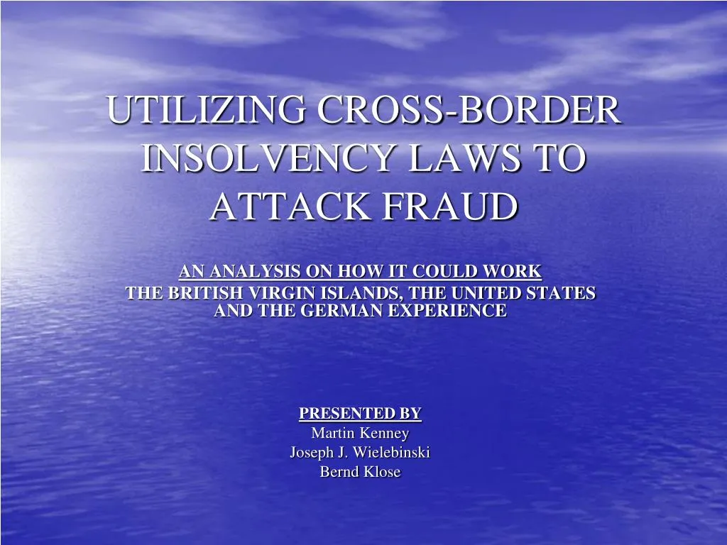 utilizing cross border insolvency laws to attack fraud