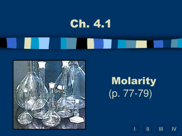 Molarity (p. 77-79)
