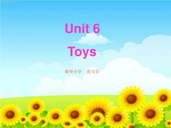 Unit 6 Toys