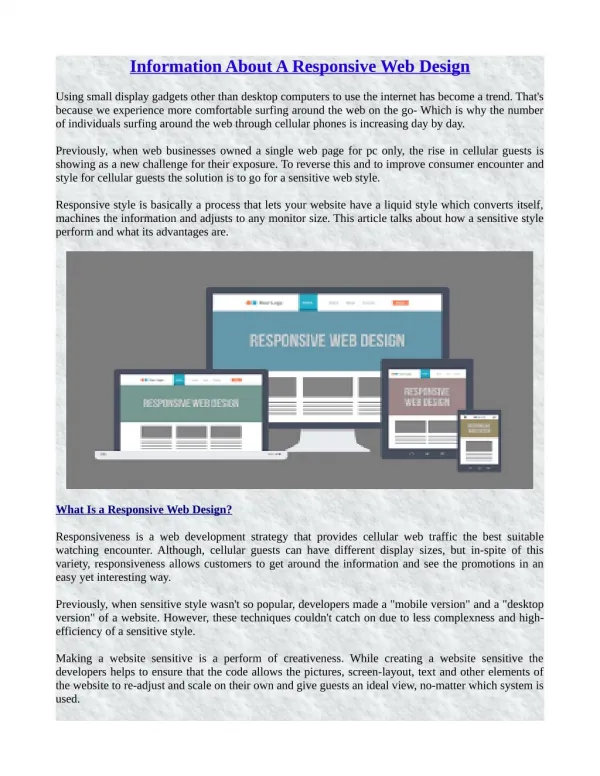 Information About A Responsive Web Design