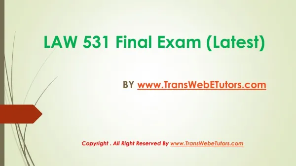 Uop business law 531 final exam question answers
