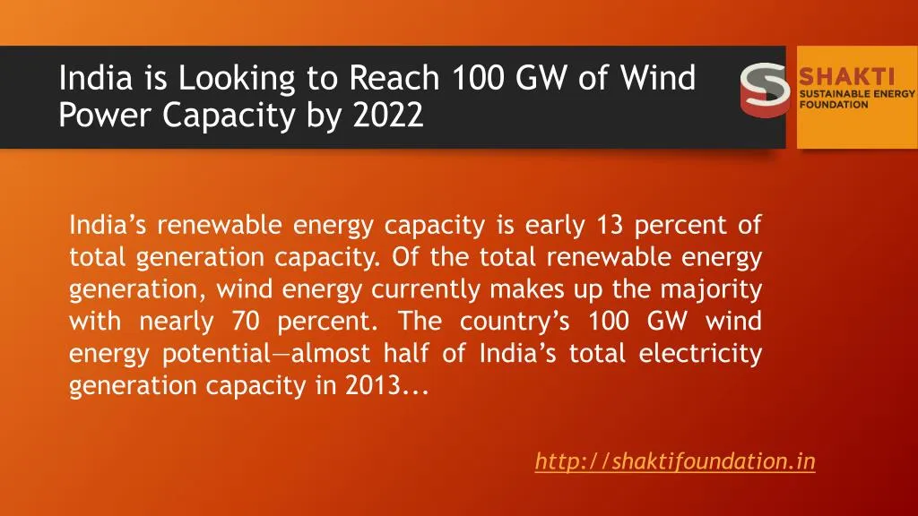 india is looking to reach 100 gw of wind power capacity by 2022