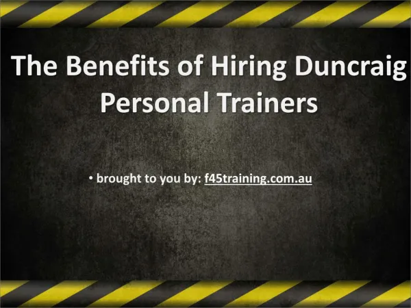 The Benefits of Hiring Duncraig Personal Trainers