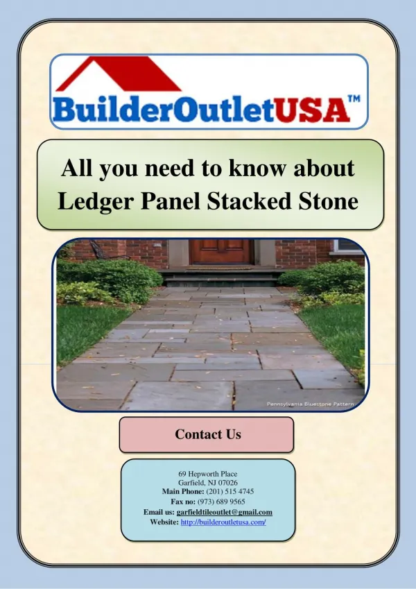 All you need to know about Ledger Panel Stacked Stone
