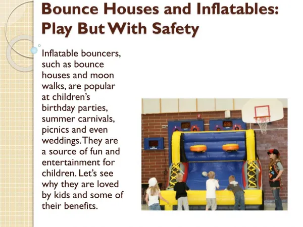 Bounce Houses and Inflatables Play But With Safety