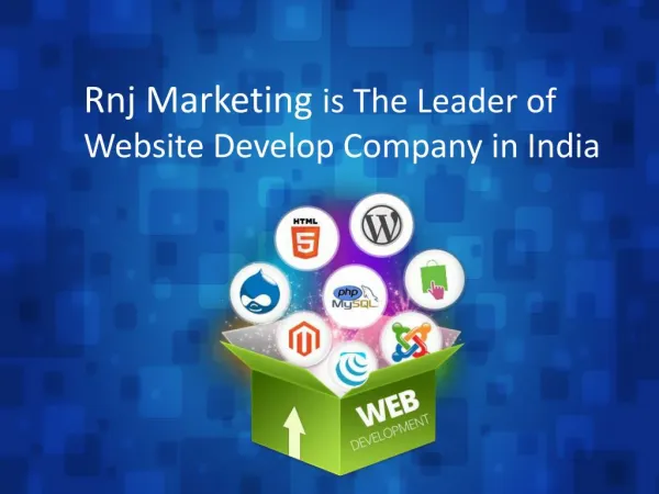Rnj Marketing is The Leader of Website Develop Company in India