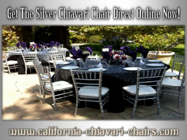 Get The Silver Chiavari Chair Direct Online Now!