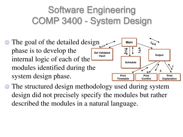 Software Engineering COMP 3400 - System Design