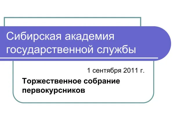 Сибирская академия государственной службы