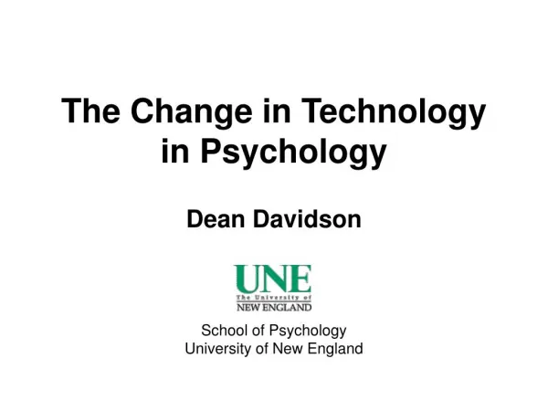 The Change in Technology in Psychology