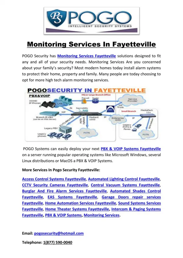 Monitoring Services In Fayetteville
