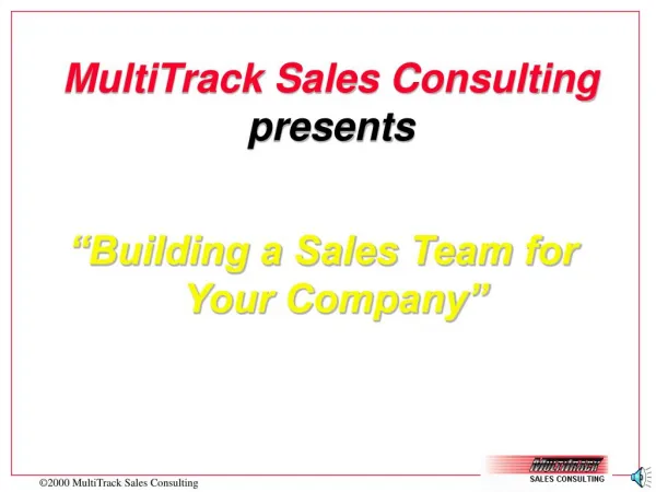 MultiTrack Sales Consulting presents