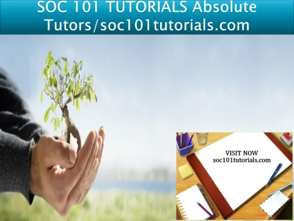 SOC 101 TUTORIALS Absolute Tutors/soc101tutorials.com