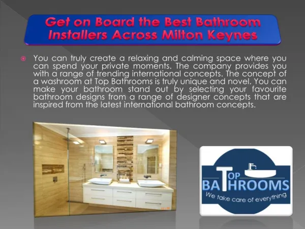 Get on Board the Best Bathroom Installers Across Milton Keynes
