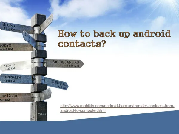 How to backup android contacts?