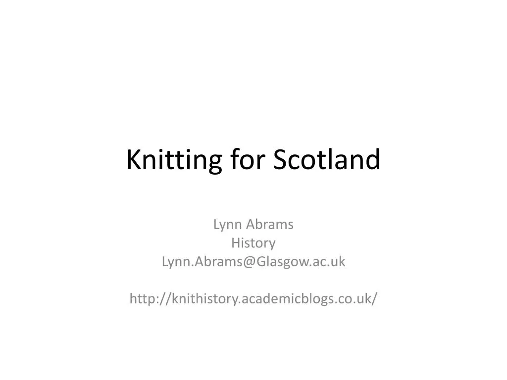 knitting for scotland