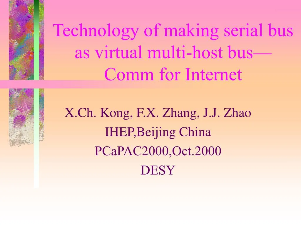 technology of making serial bus as virtual multi host bus comm for internet
