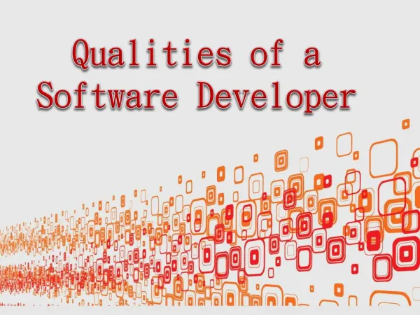 Qualities of a Software Developer