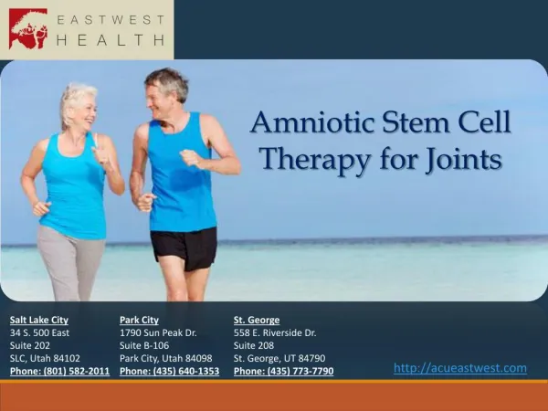 Amniotic Stem Cell Therapy for Joints
