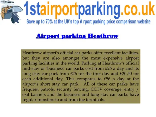 Parking at Heathrow Airport