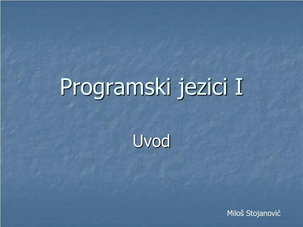 programski jezici i