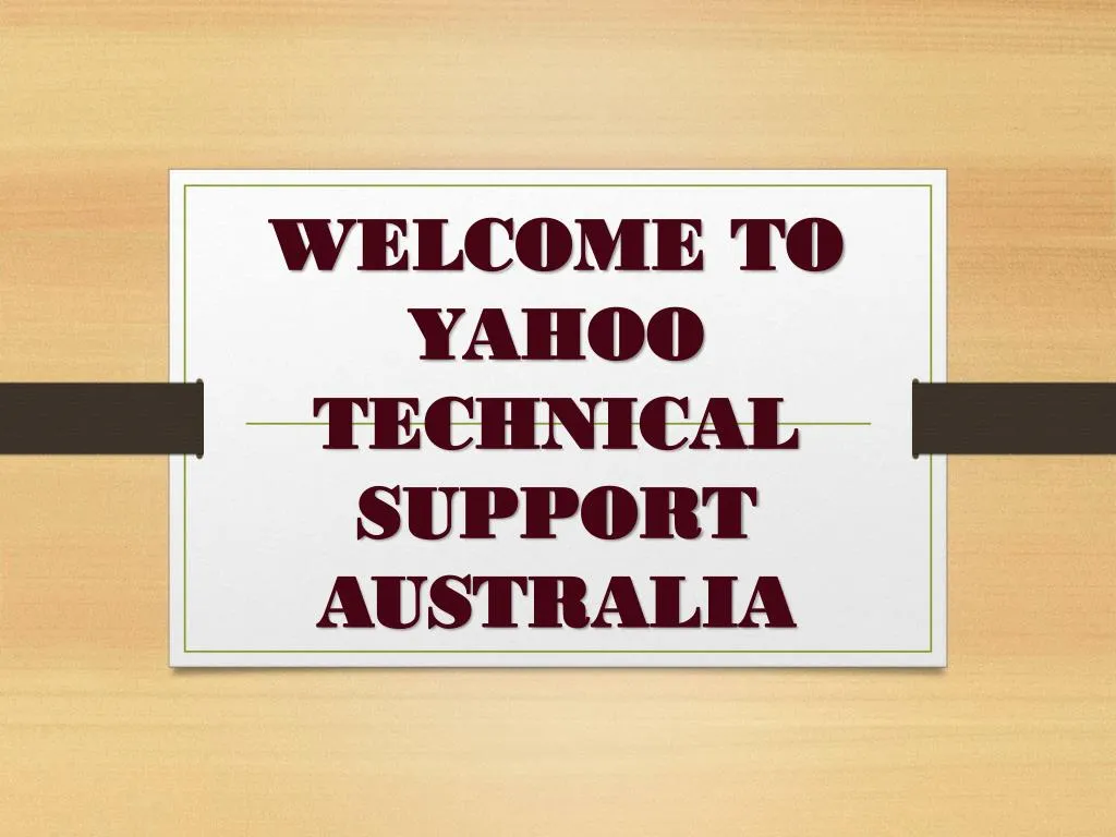 welcome to yahoo technical support australia
