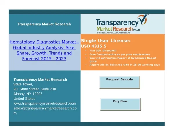 Hematology Diagnostics Market - An Overview of Growth Factors