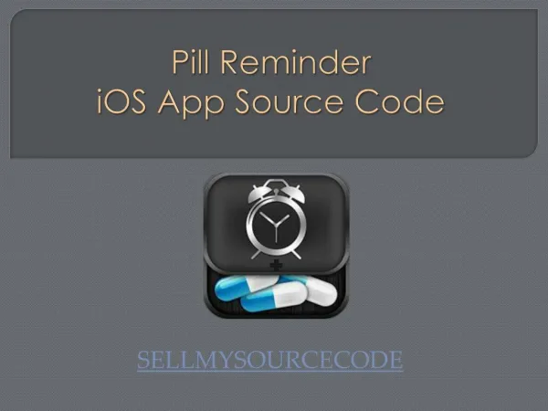 Pill Reminder iOS App Source Code