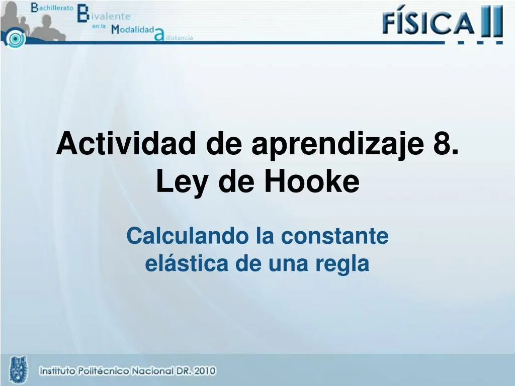 actividad de aprendizaje 8 ley de hooke