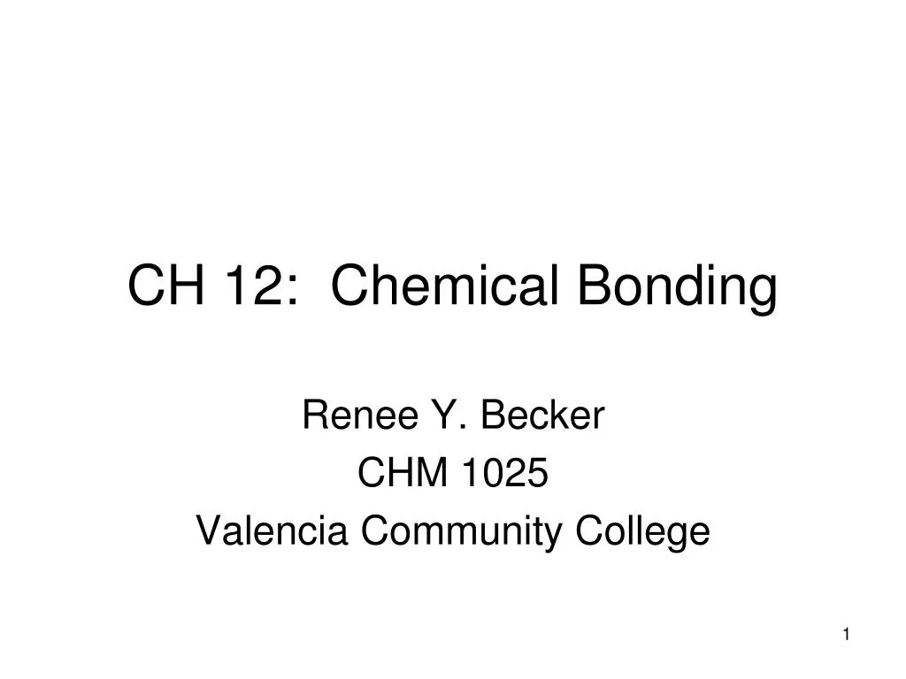 ch 12 chemical bonding