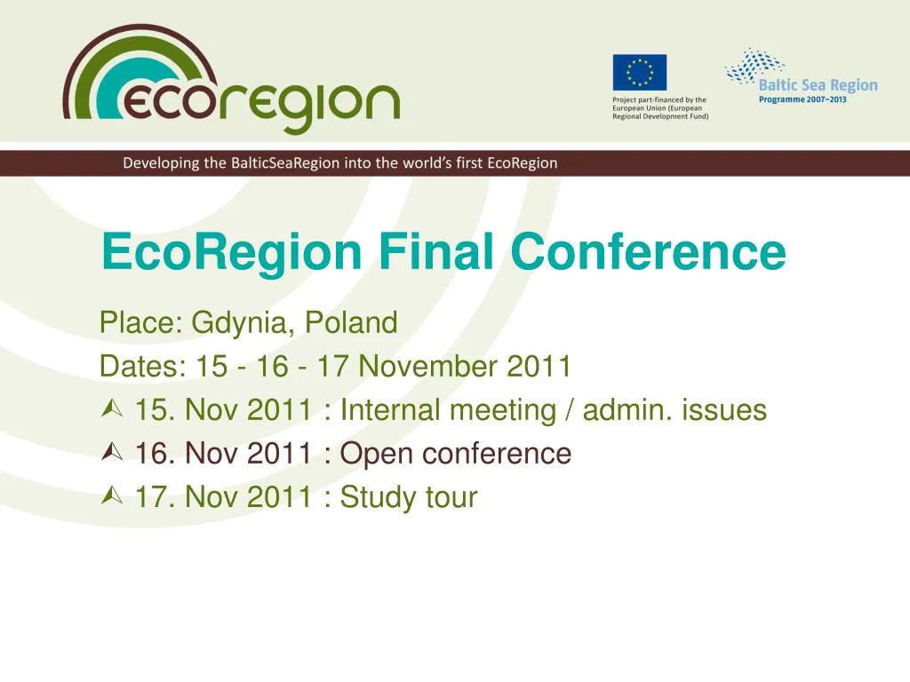 ecoregion final conference