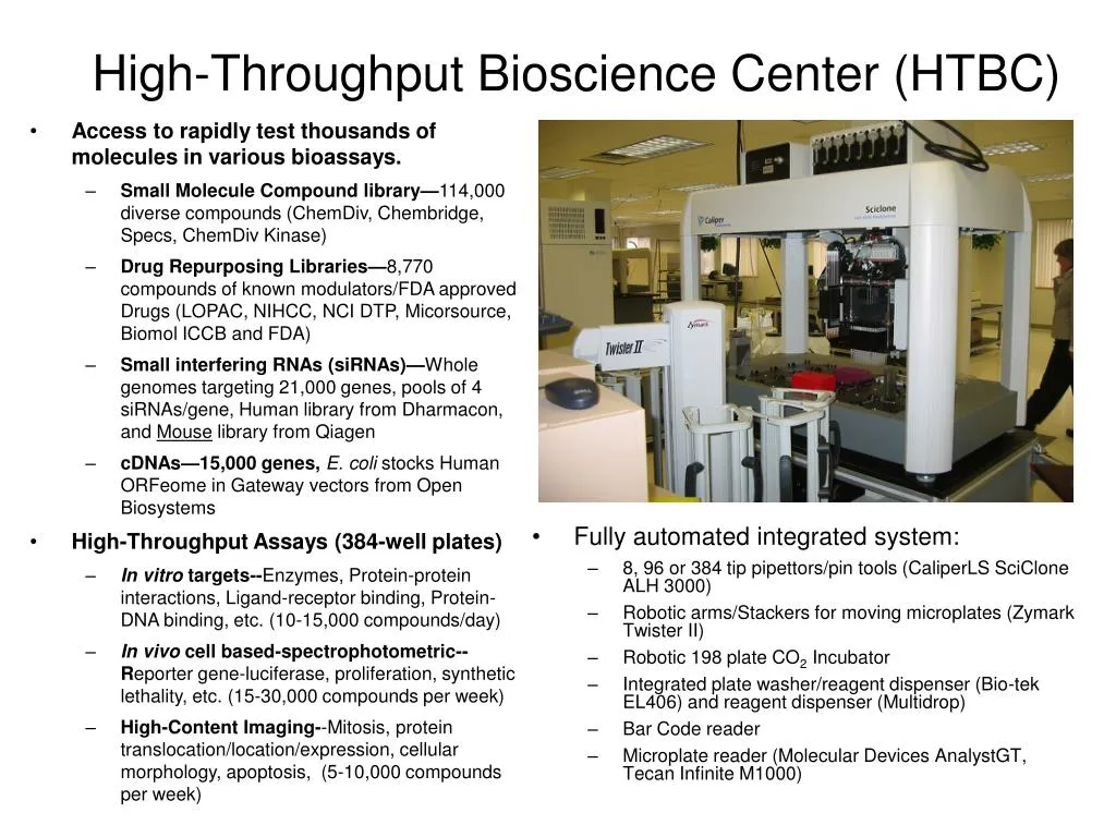 high throughput bioscience center htbc