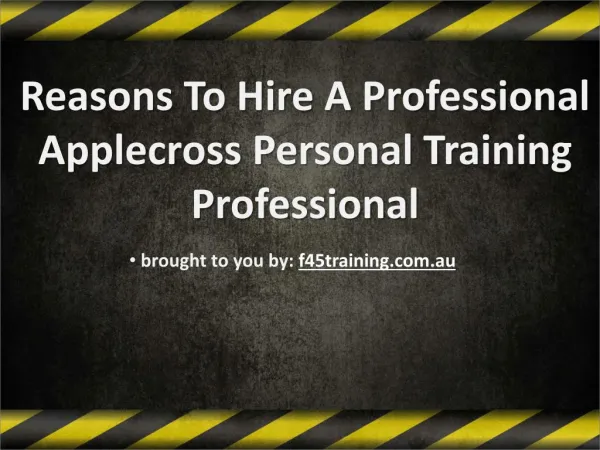 Reasons To Hire A Professional Applecross Personal Training Profession