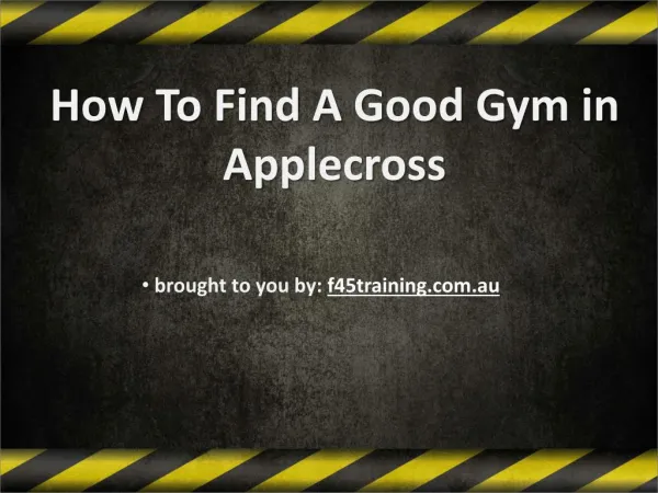 How To Find A Good Gym in Applecross