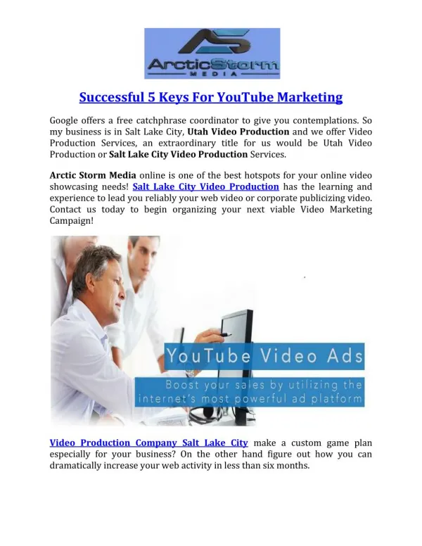 Successful 5 Keys For YouTube Marketing